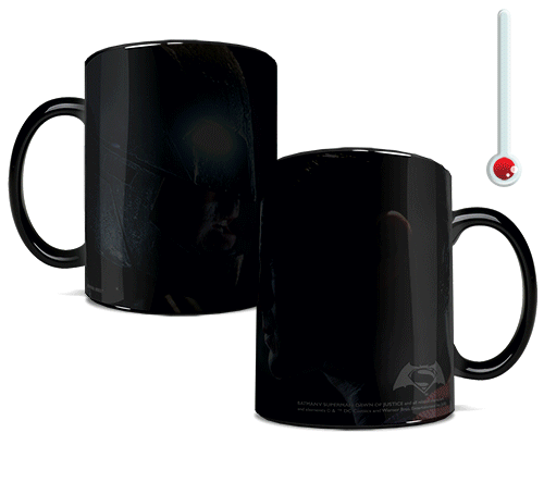 'Face Off' Heat Sensitive Mug in action