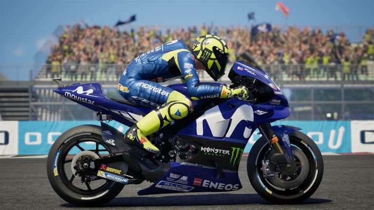 MotoGP 18: The Official Video Game blue bike helmet