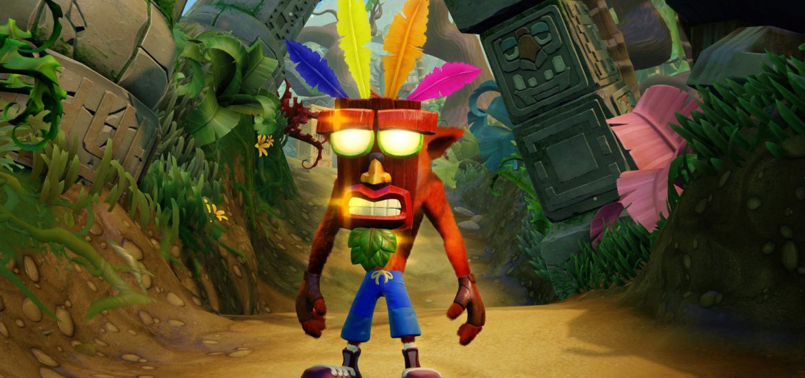 Crash Bandicoot mask trilogy jungle