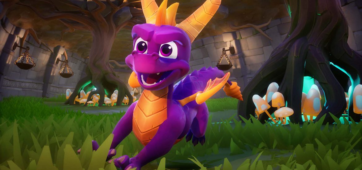 Spyro trilogy flying running dragon