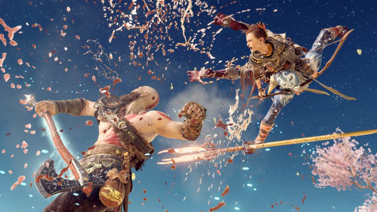 god of war kratos son fighting