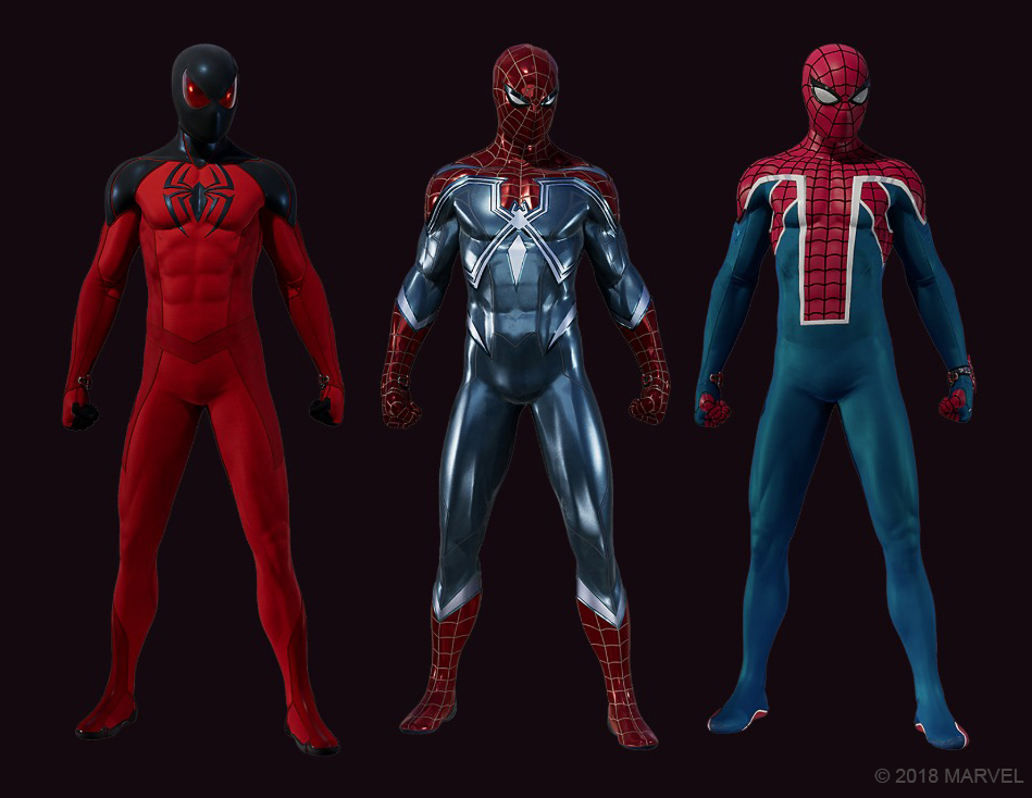 Spider-Man suits PS4