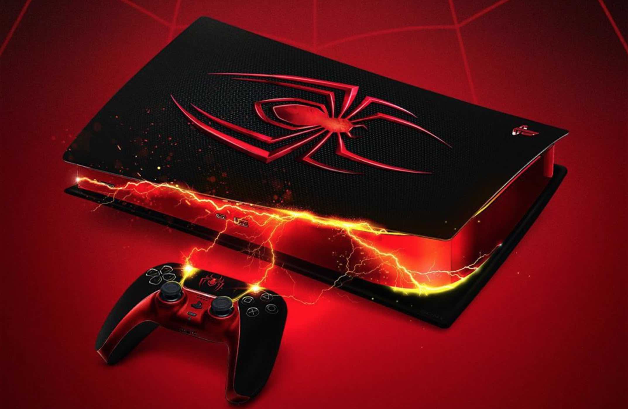 Во что поиграть на ps5. Ps5 Spider man консоль. Ps5 в стиле Spider man. Sony PLAYSTATION 5 Spider man. ПС 5 на рабочий стол.