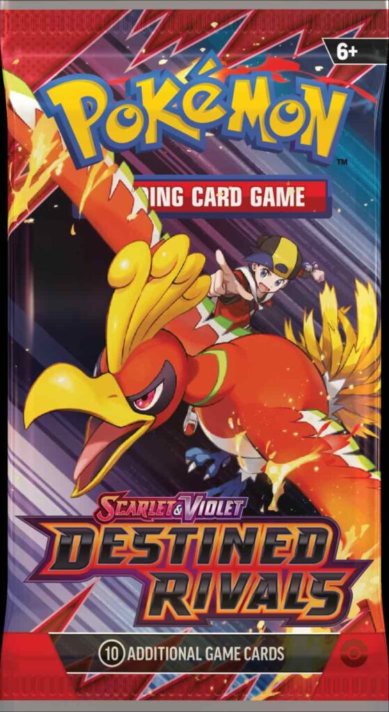 Pokemon TCG Scarlet Violet—Destined Rivals Booster Wraps Ethan Ho Oh