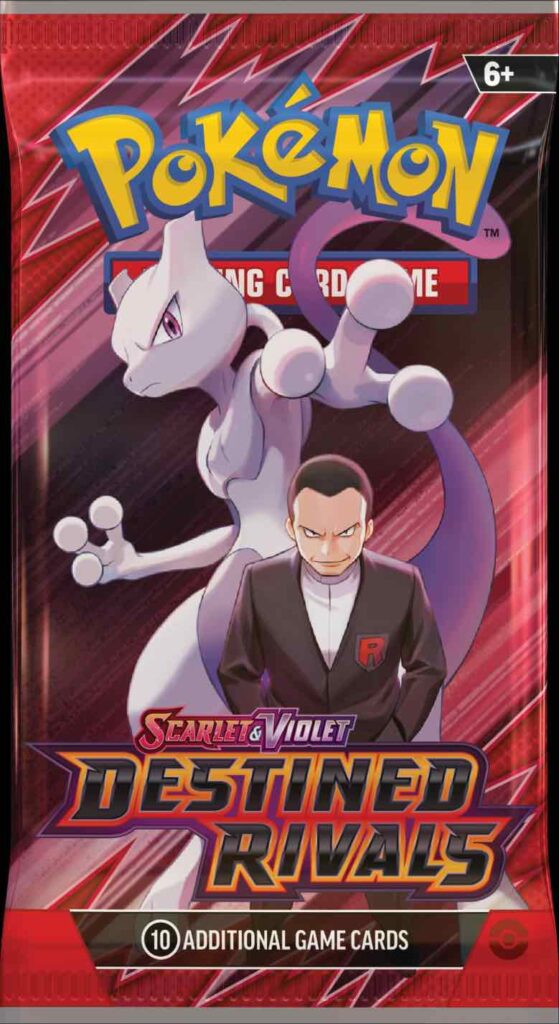 Pokemon TCG Scarlet Violet—Destined Rivals Booster Wraps Giovanni Mewtwo