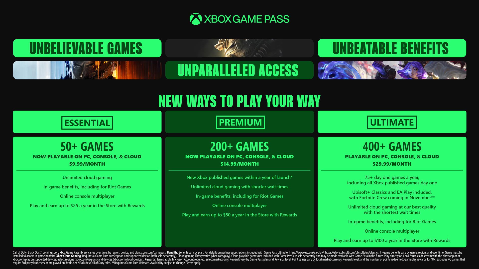 Game Pass wijziging