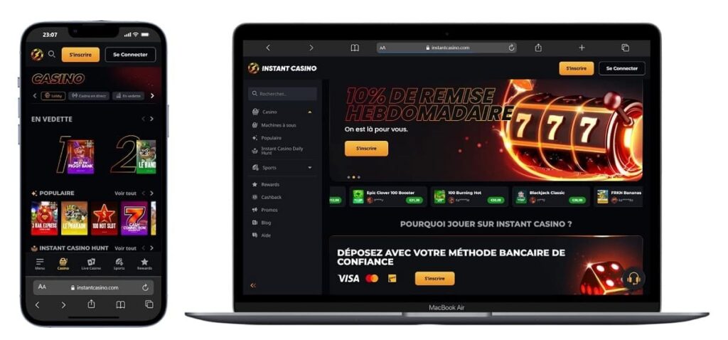 Instant Casino Casino en ligne Belgique rapide et intuitif avec retraits immédiats