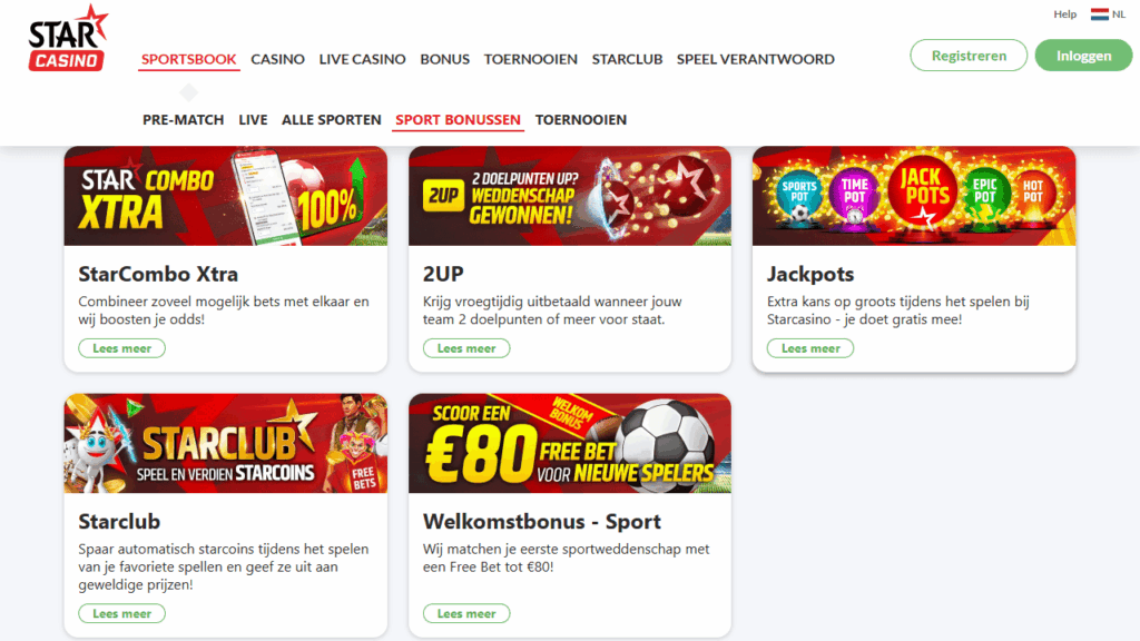 Star Casino sportbonussen Star Casino bookmaker bonussen