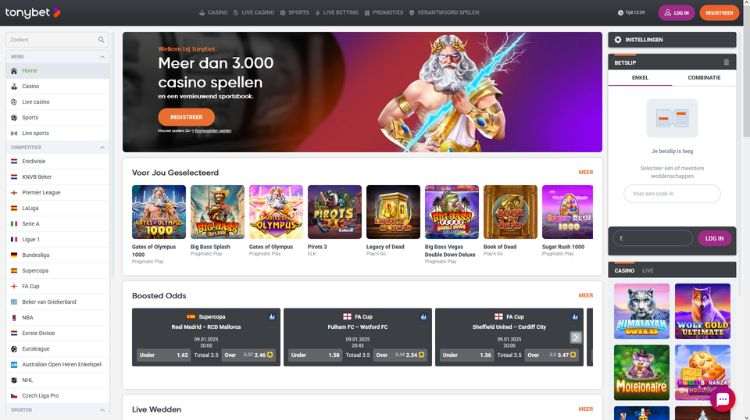 TonyBet - Beste goksites Nederland startpagina