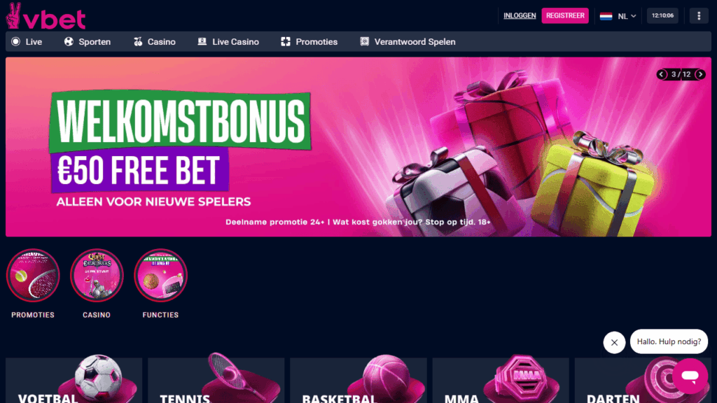 Vbet sport welkomstbonus Bookmaker Nederland VBet