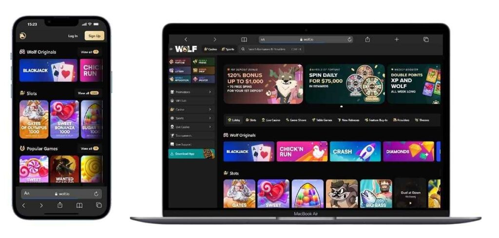Wolf.io Casino en ligne belgique avec retraits instantanés et un système de rakeback