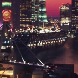 HLMafRbbQAAlxul Ingezoomde weergave van het cruiseschip in Vice City