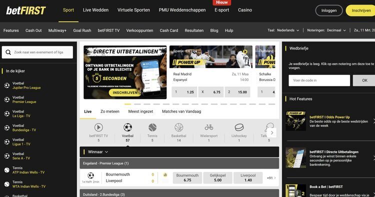 betFIRST – beste bookmakers België voetbal en Prono Foot