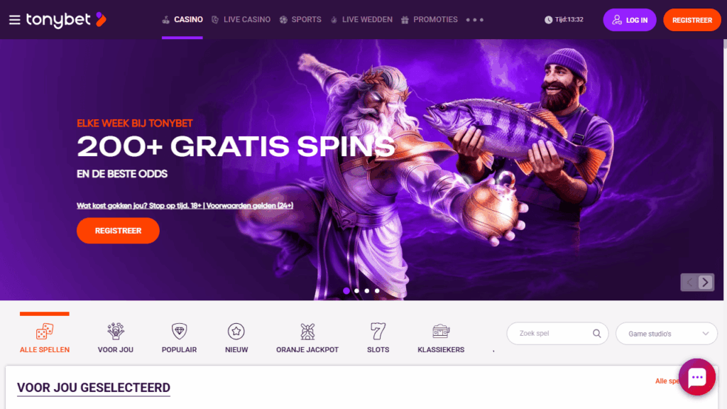 Tonybet homepage (2) 100% casino bonus TonyBet - welkomstaanbieding met gratis spins